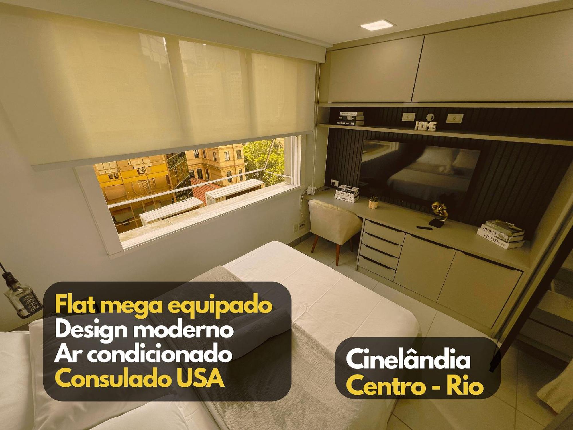 Flat Moderno Completo Ar Consulado Cinelandia Centro - Feito Por Arquiteto * Rio de Janeiro